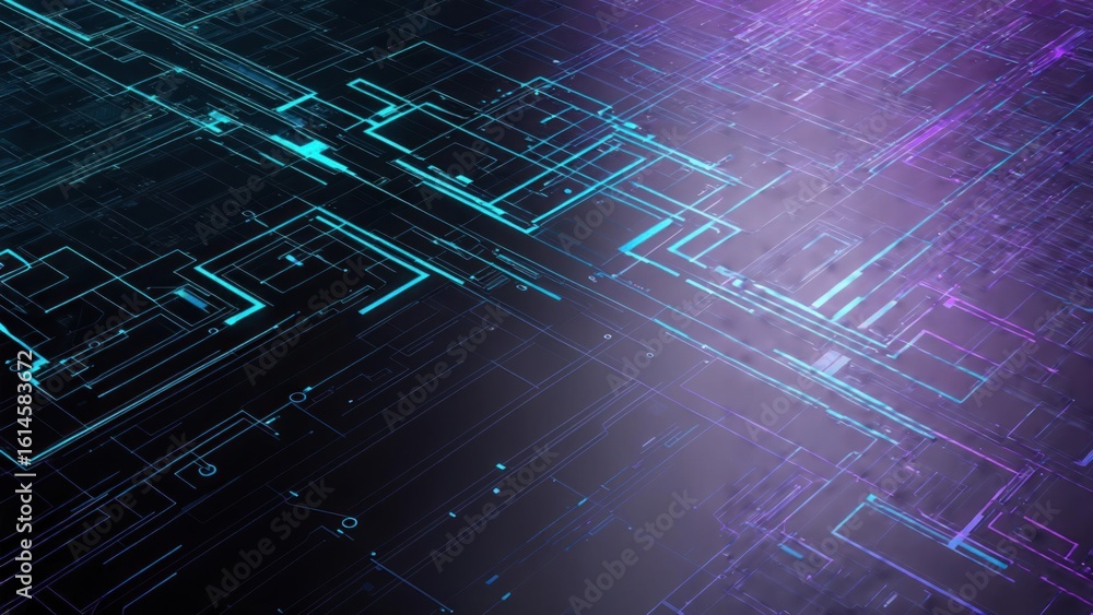 Obraz premium Abstract digital circuit network