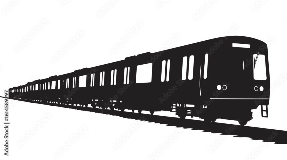 Fototapeta premium subways silhouette isolated on white background