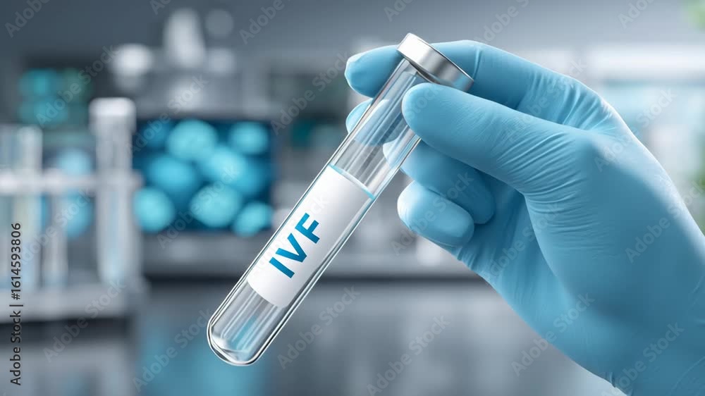 IVF (In Vitro Fertilization), a fertility-assistive technology for couples facing infertility, where eggs and sperm are combined outside the body in a laboratory setting.