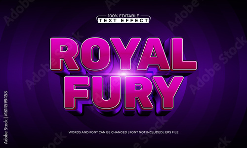 royal fury editable text effect with a king and knight text style