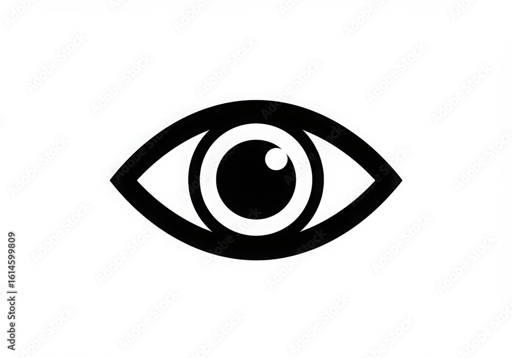 Black eye icon isolated on white background Black eye icon isolated on white background