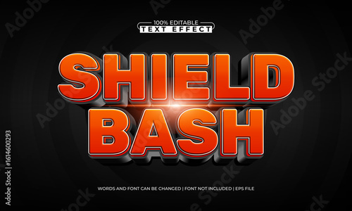 shield bash editable text effect with a king and knight text style