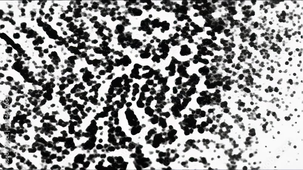 Abstract Black Dots Moving Rapidly Across White Background in Dynamic Animation Abstract Black Dots Moving Rapidly Across White Background in Dynamic Animation