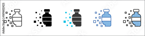 Microplastics Icon Pack Multistyle Illustration