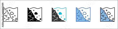 Soil Erosion Icon Pack Multistyle Illustration