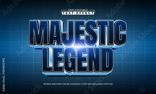 majestic legend editable text effect with a king and knight text style