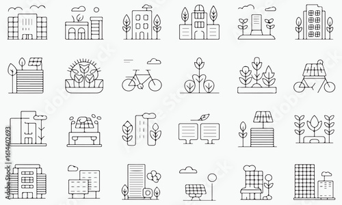 Eco friendly buildings and transportation sustainable