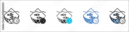 Overfishing Icon Pack Multistyle Illustration