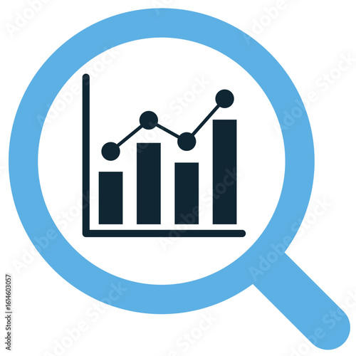 Data analytics icon vector. Perfect for interpreting complex data, identifying trends, or optimizing business processes. represents the systematic use of data to drive informed decisions.