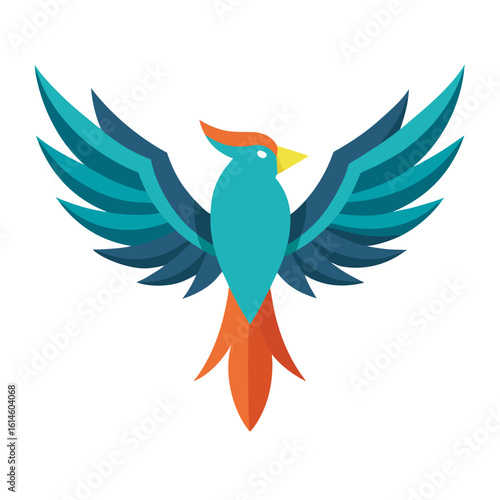 vector illustration of an abstract bird