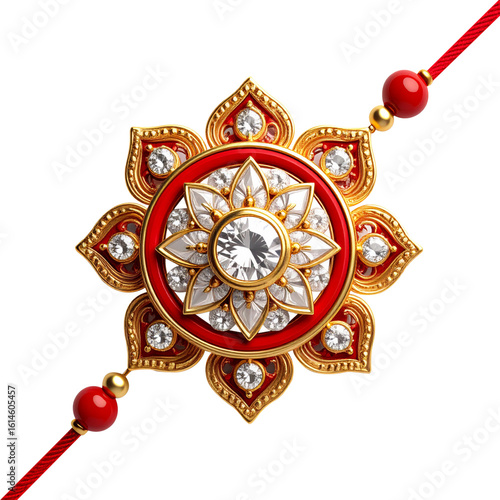 Happy raksha bandhan rakhi on transparent background