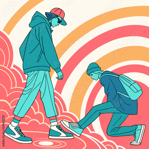 Crypto art with psychedelic colors and glitch effects.