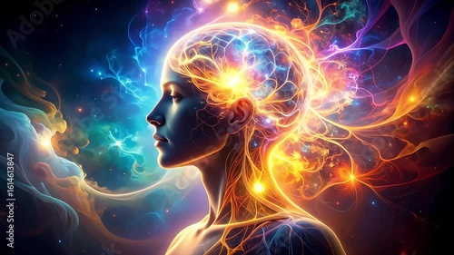 Creative mind in vibrant colors