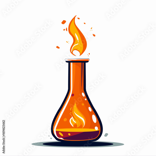Bunsen burner isolated white background 