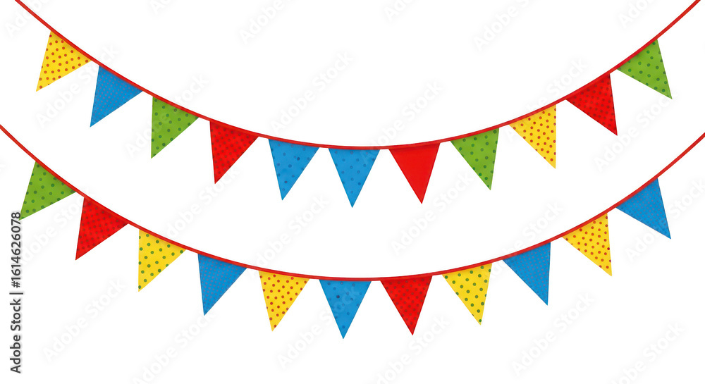 Fototapeta premium Colorful Bunting Flags Party Decoration
