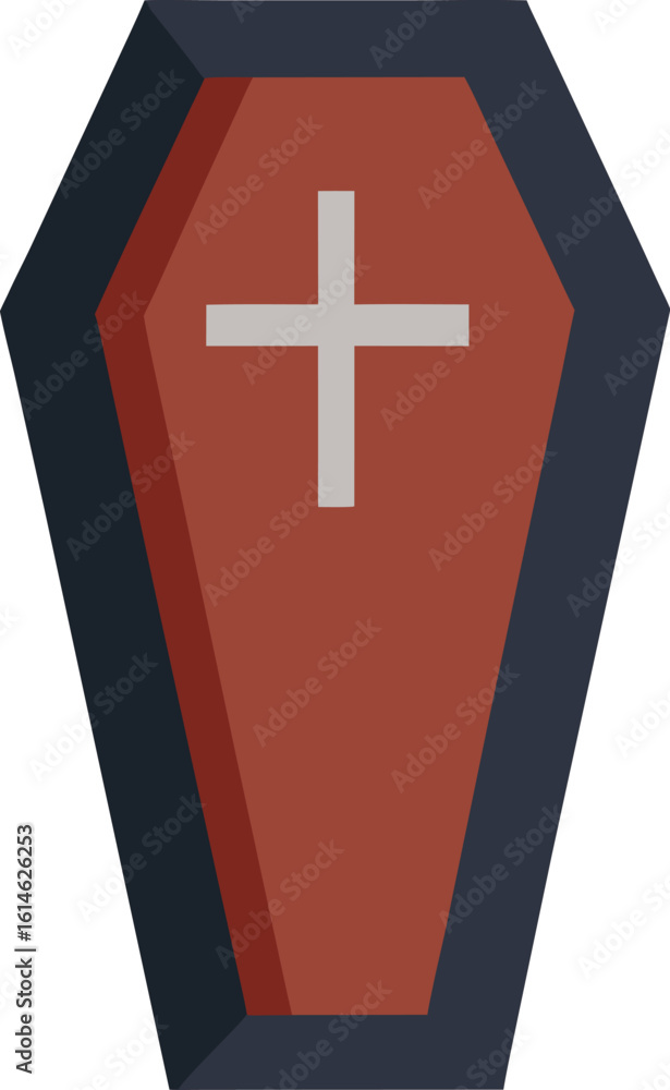 Obraz premium red cross on black background