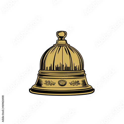 golden callbell isolated on white