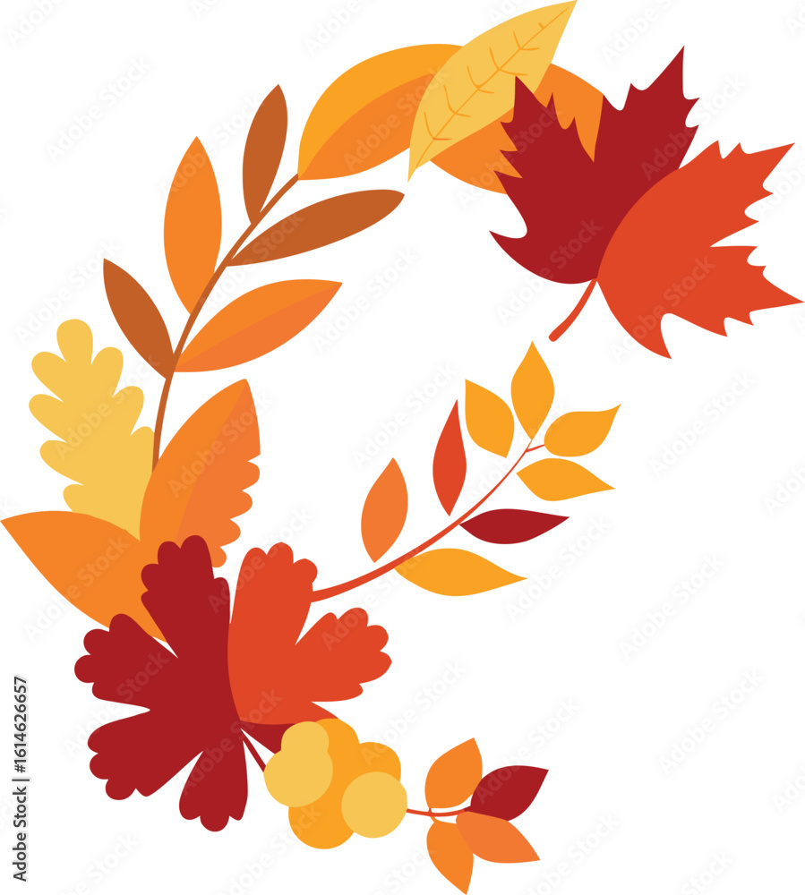 Obraz premium autumn leaves vector illustration