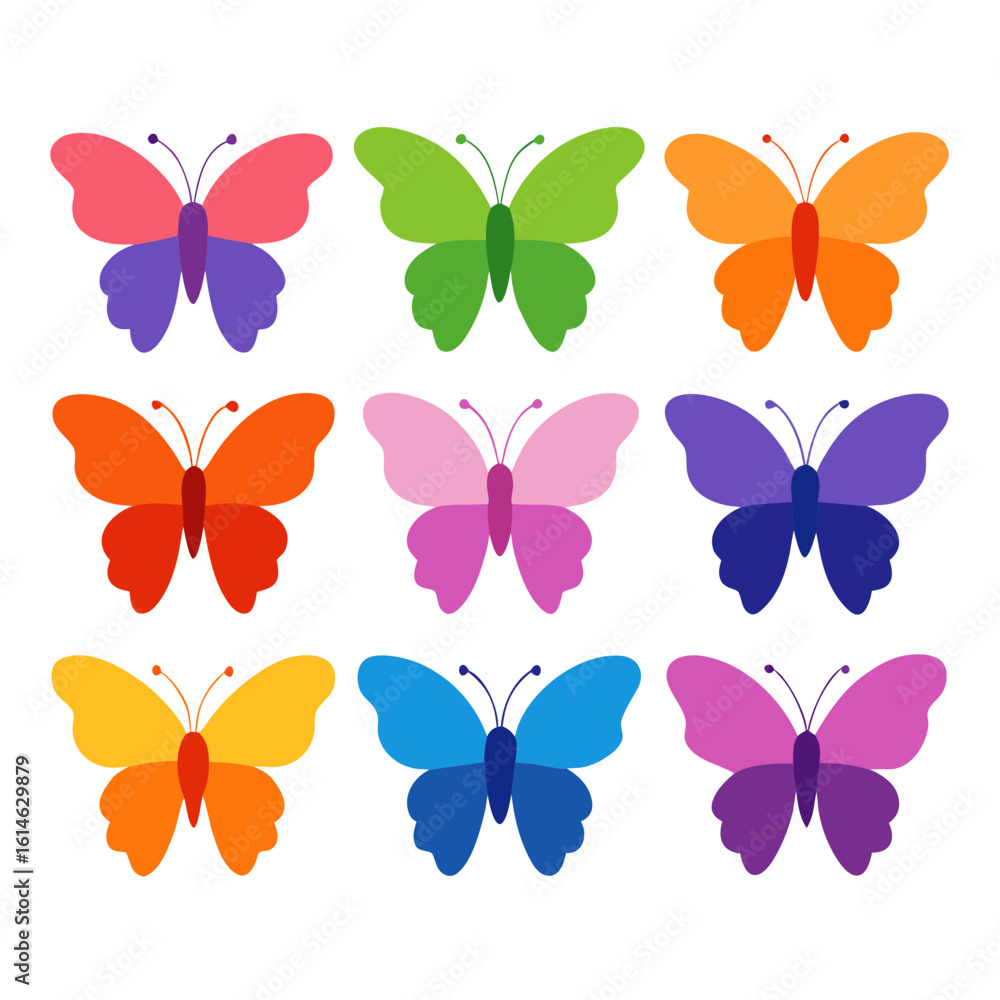Obraz premium set of butterflies