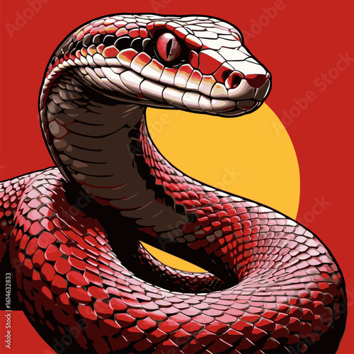 high detail snake vector illustration