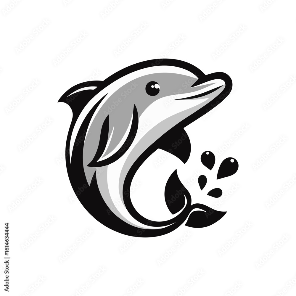 Obraz premium Happy dolphin jumping out of the water