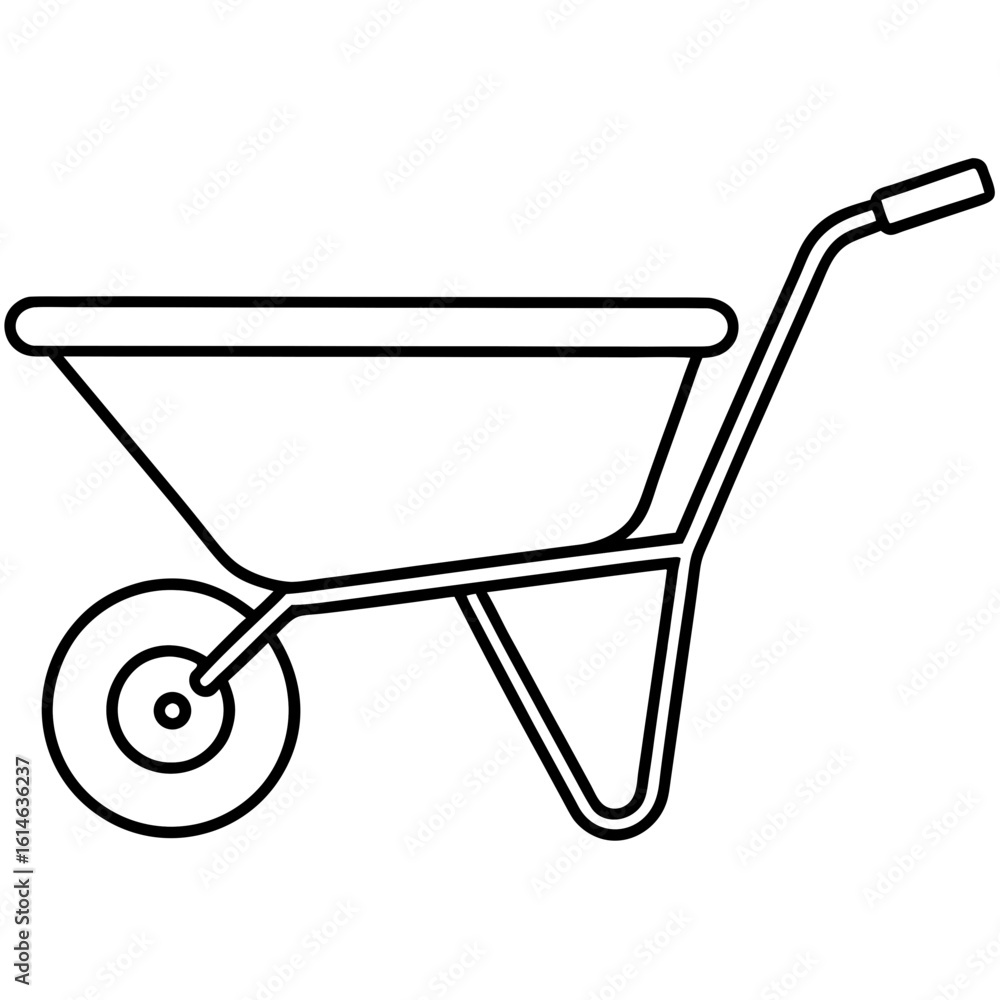 Wheelbarrow Coloring Page, Garden Cart Outline, Construction Tool Drawing, Outdoor Equipment Coloring Sheet Wheelbarrow Coloring Page, Garden Cart Outline, Construction Tool Drawing, Outdoor Equipment Coloring Sheet