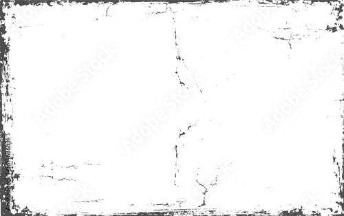 Abstract with detailed grunge border design, Damage surface crack and fissure in ground, concrete, transparent background.