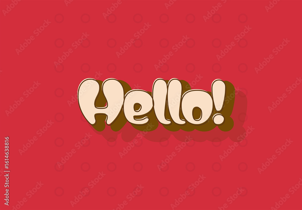 Hello Simple Text Hello Text Effect Easy Editing Stock Template | Adobe Stock