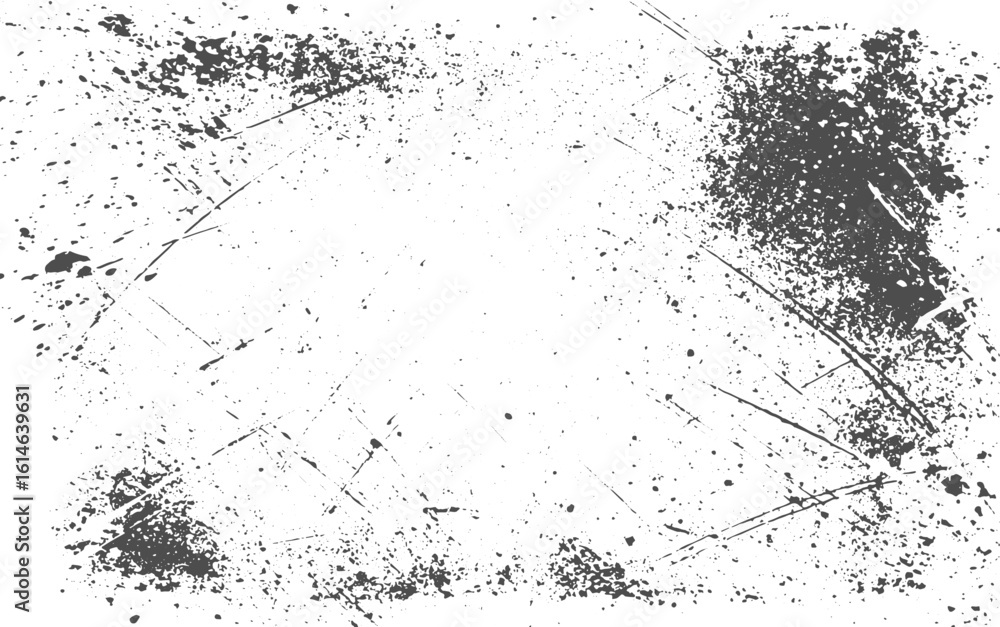 Fototapeta premium Grunge texture overlay, vector illustration of black and white. illustration texture of cracks, chips, dot isolated on transparent background