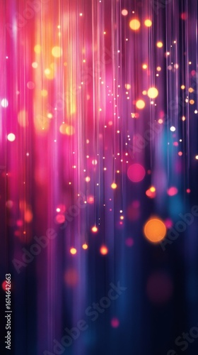 Abstract Glowing Lights Background in Pink Blue and Orange