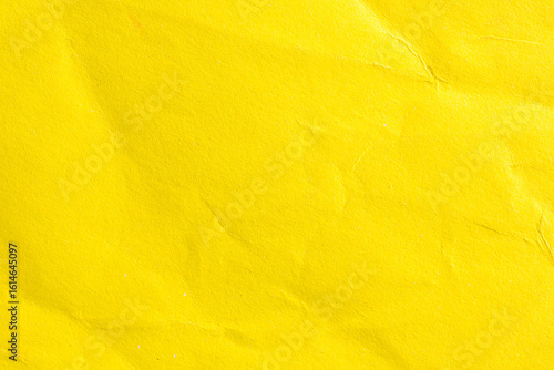 Yellow Crumpled Paper Background