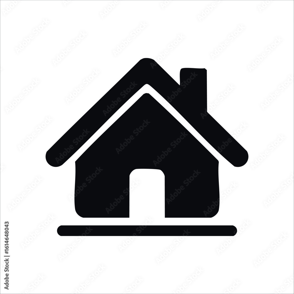 Fototapeta premium Basic and simple house design icon.