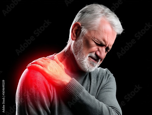 senior man experiencing shoulder pain