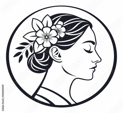 girl with flowers