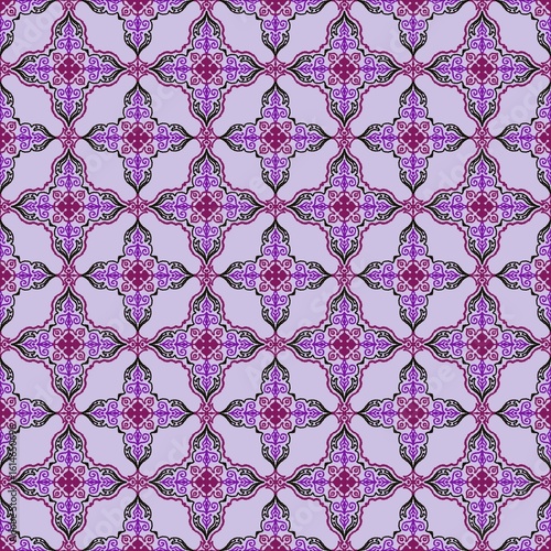 Elegant Purple Floral Pattern Design for Backgrounds