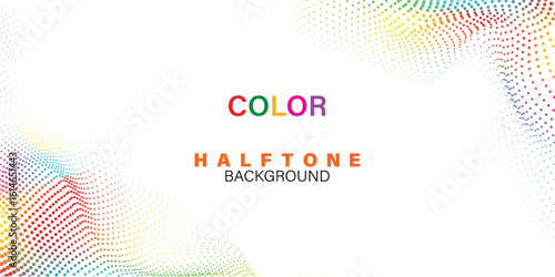 Light color gradient halftone dots grunge wide background