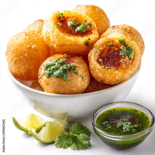 Wallpaper Mural Delicious Indian Street Food Panipuri with Spicy Water and Filling Torontodigital.ca
