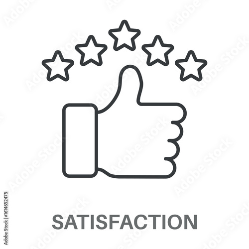 Satisfaction Concept Simple Design Icons, Simple Style Design Inspiration For Any Interface And Purpose Suitable For Symbols And More
