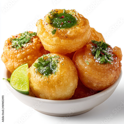 Wallpaper Mural Delicious Indian Street Food Panipuri with Spicy Water and Filling Torontodigital.ca