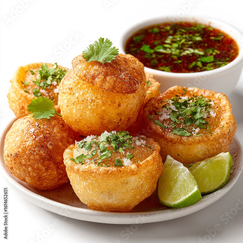 Wallpaper Mural Delicious Indian Street Food Panipuri with Spicy Water and Filling Torontodigital.ca