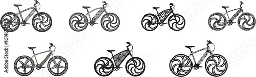 Ornate bicycles with custom decorative wheels bike