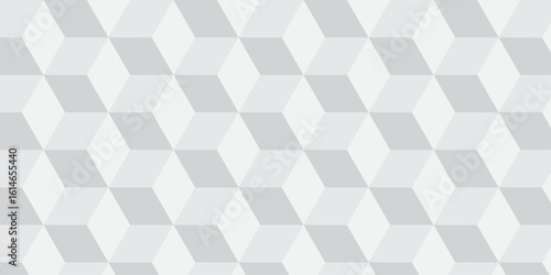 White geometric cube creative concept triangle overlap square technology background. digital cubes fabric and wallpaper grid block texture background.	
