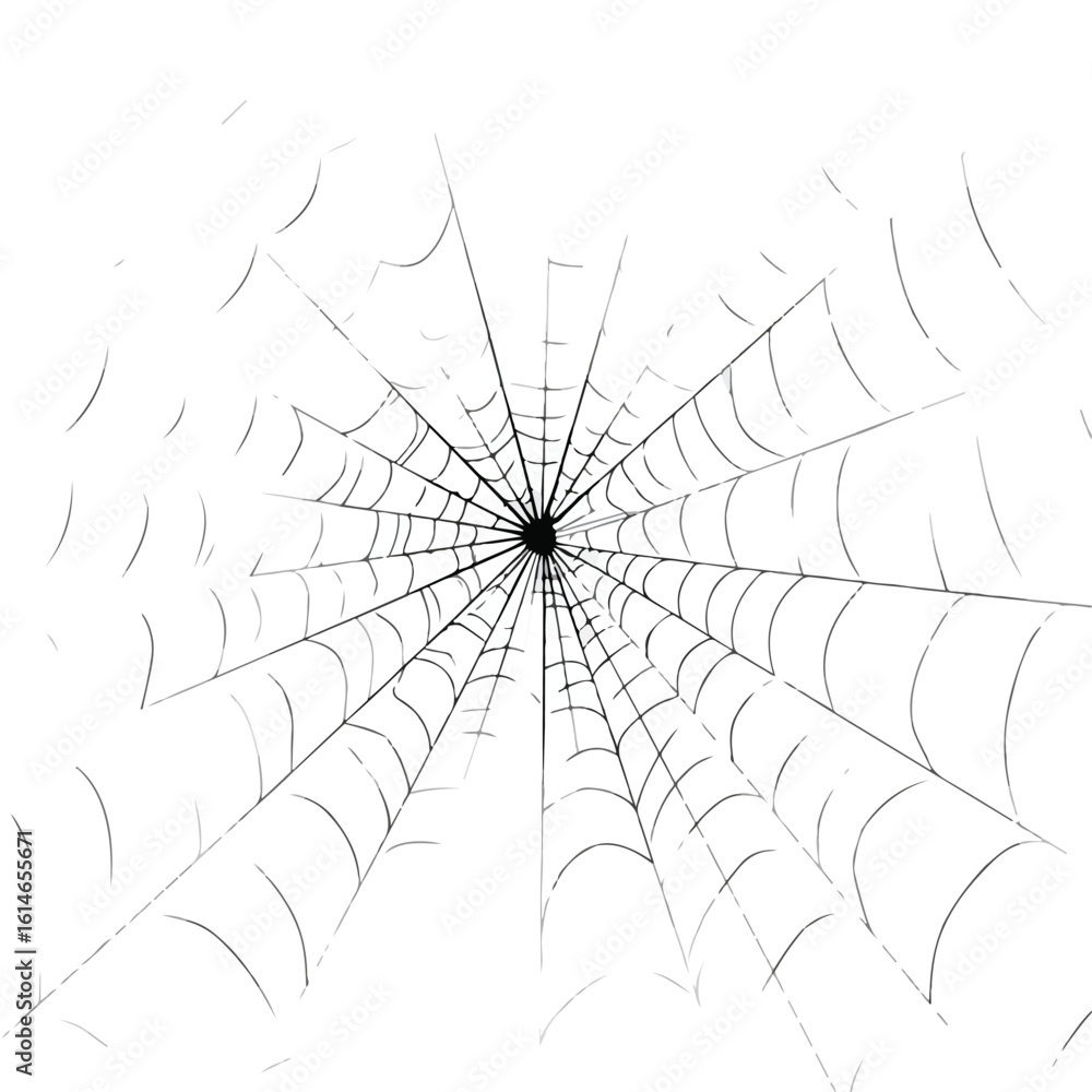 Fototapeta premium spider web isolated in White Background, spider web vector, Flat lay vector illustration