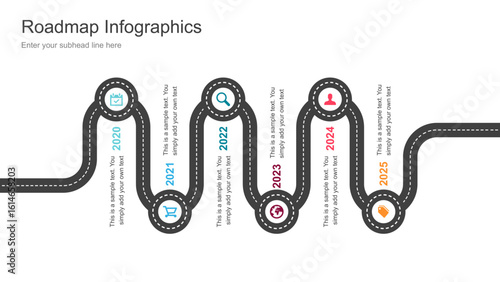 Roadmap Infographics Collection for Presentation