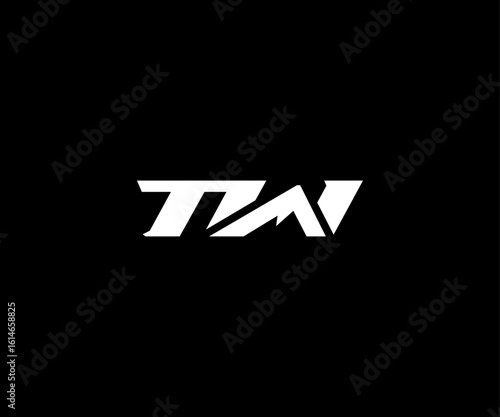 Letter tw mountain minimal clean logo