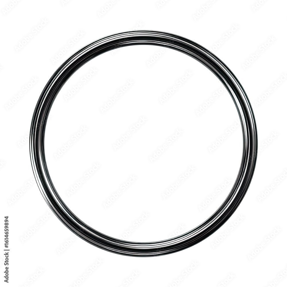Abstract Circular Frame Silver Swirl Border on Abstract Circular Frame Silver Swirl Border on