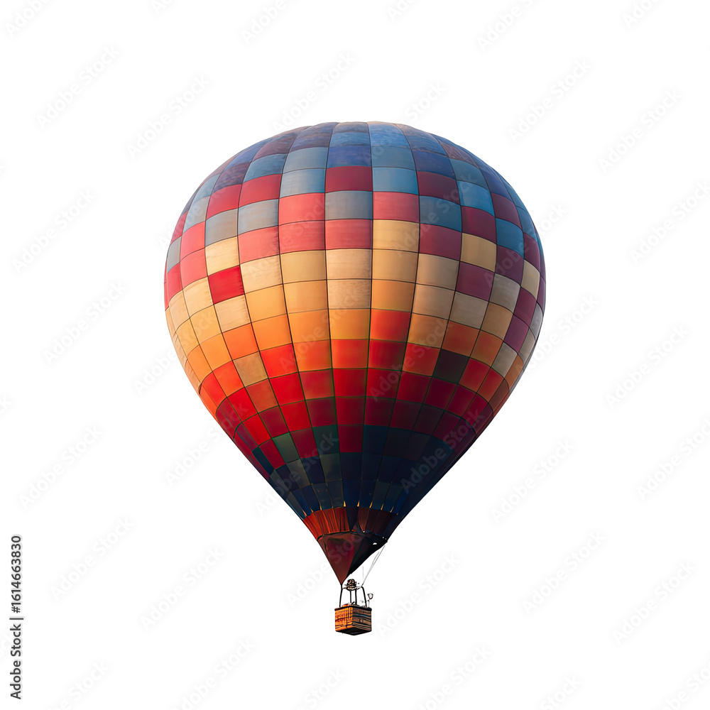 Naklejka premium Colorful hot air balloon against black background (1)