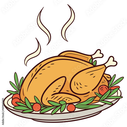 roasted chicken with vegetables for turkey