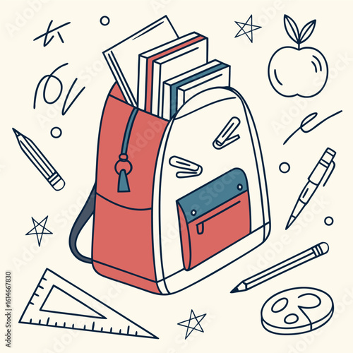 back to school vector illustration
