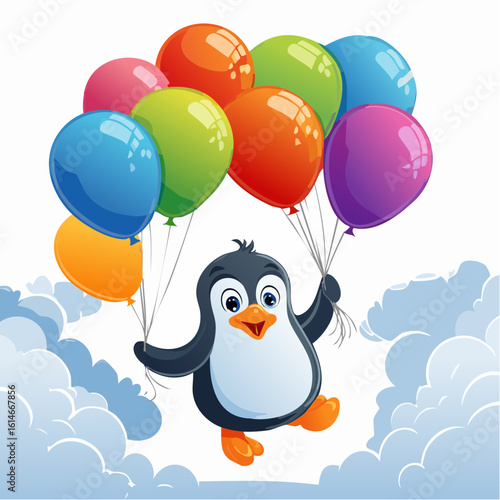 A hopeful penguin clutches balloons and tries to fly in this funny, heartwarming cartoon.